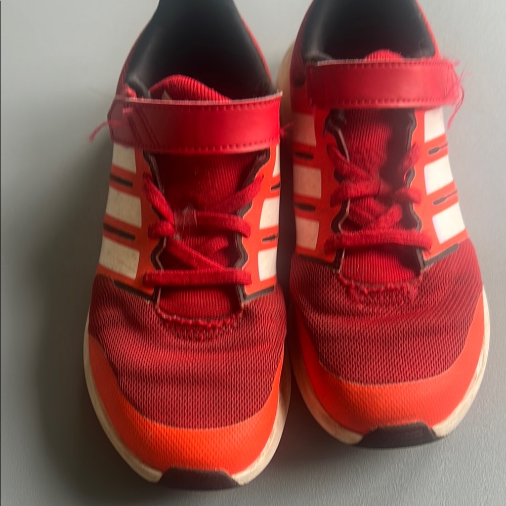 Adidas Red and White Sneakers - Picture 2 of 7